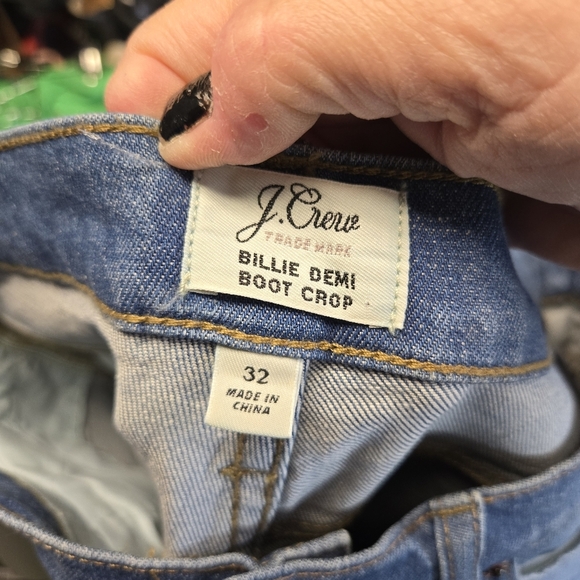 J. Crew Billie Demi Boot Cut Crop Exposed Button Fly Jeans - Picture 6 of 10